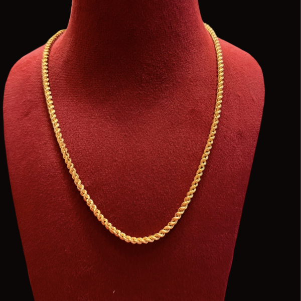 1 Gram Gold Chain | Rope Chain | The Kada Hub