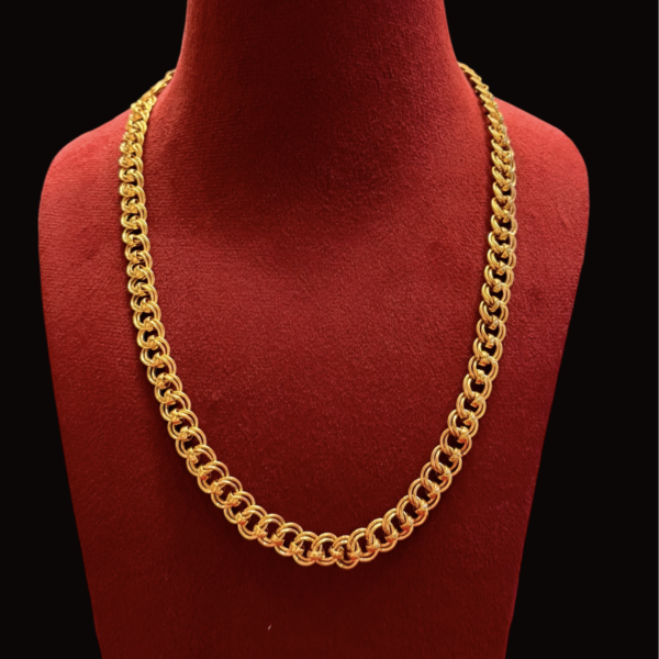 1 Gram gold Chain| Double Link Lock Chain| The Kada Hub