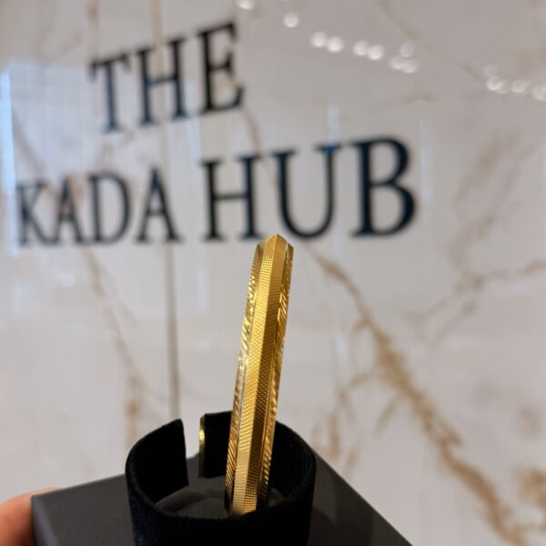 1 Gram Gold Kada| Hammered Slim| The Kada Hub