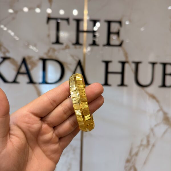 1 Gram Gold Kada| Faceted Block Kada| The Kada Hub